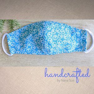 1 Only Available BLUE PEACE Fabric Mask